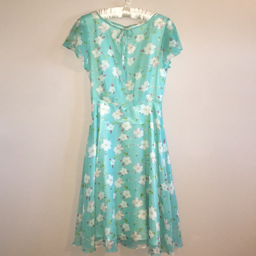 Unique Vintage Floral Midi Dress EUC